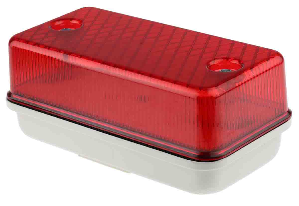Marl Rectangular LED Bulkhead Light, 5W, 24 V ac/dc, , Lamp Supplied, IP64