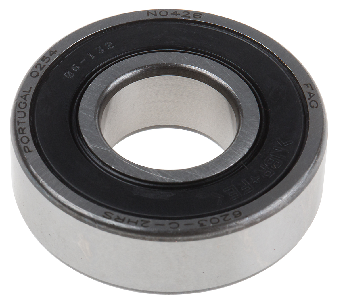 FAG 6203-C-2HRS 1 Row Ball Bearing - 17 mm ID, 40 mm OD