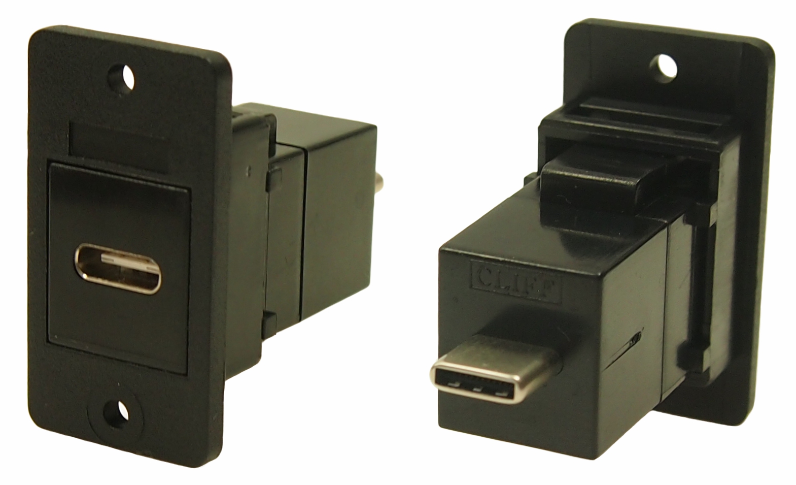 RS PRO Straight, Panel Mount, Female to Male- Dual Port Type USB-C USB Connector