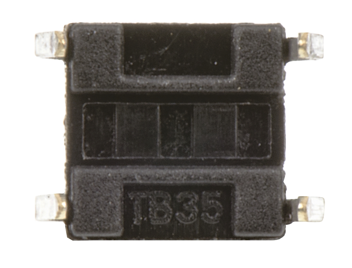 TE Connectivity Black Button Tactile Switch, SPST 50 mA @ 24 V dc 9.4mm Surface Mount