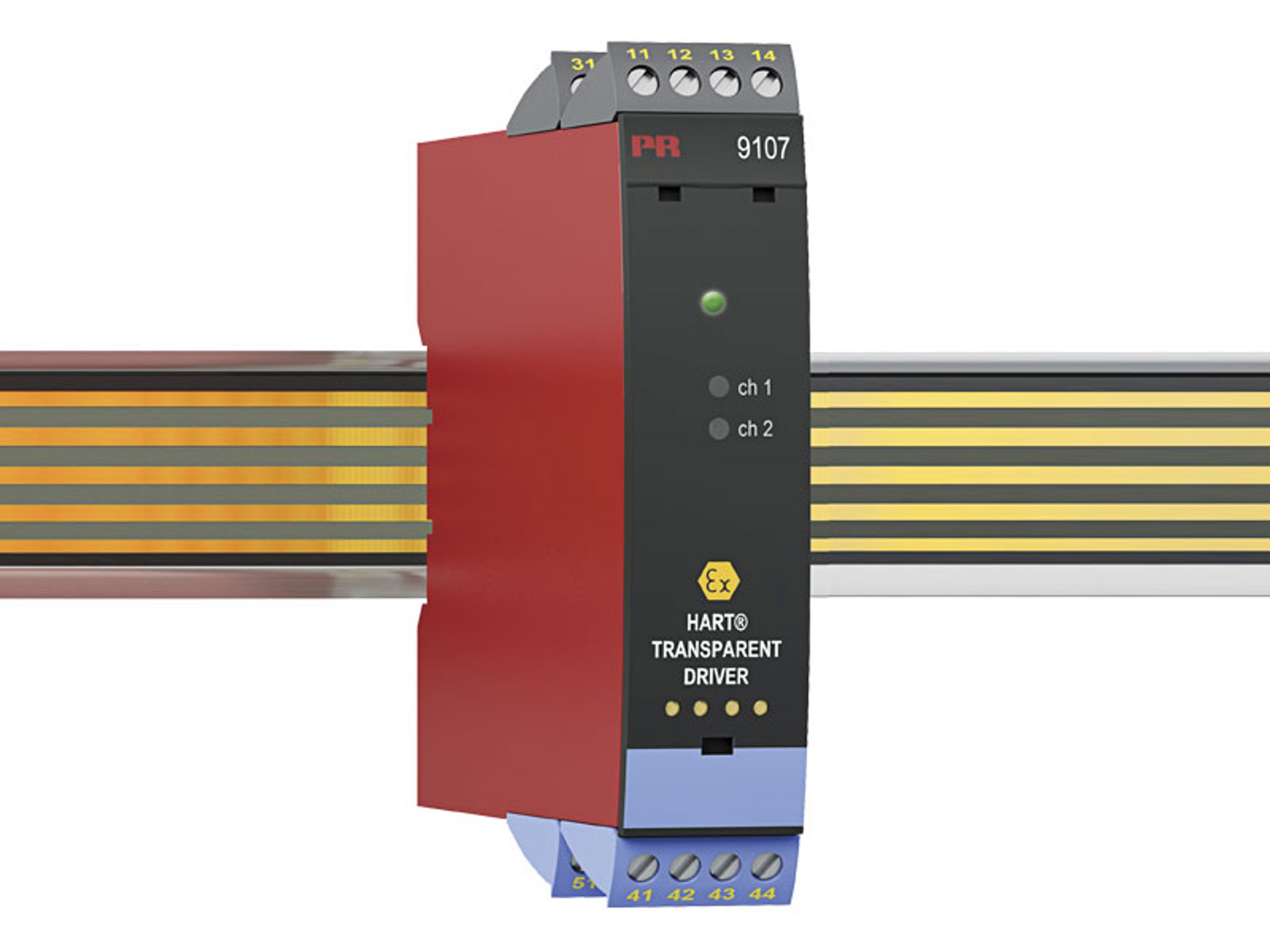 PR Electronics 9100 Series HART Transparent Driver, Current Input, Current, Relay Output, 19.2 → 31.2V dc