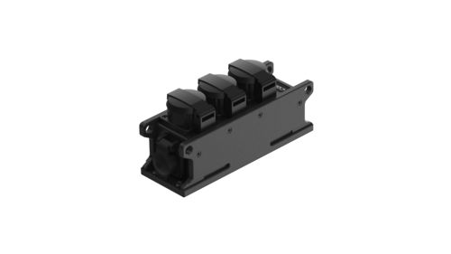 Neutrik Type E - French 1 Gang Power Distribution Unit, 16A, 250 V ac