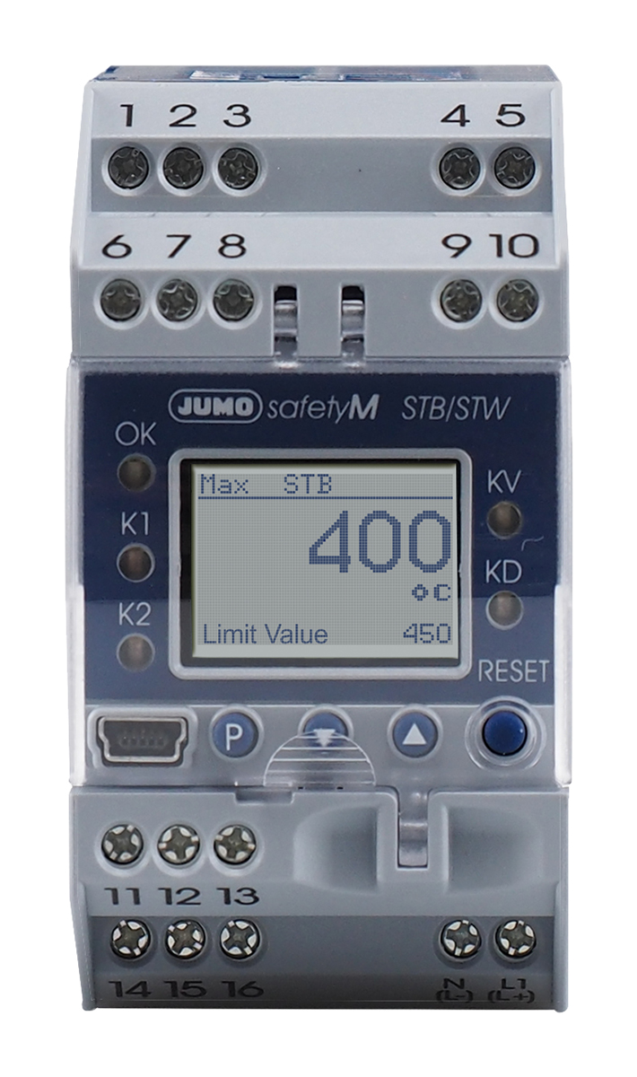 Jumo STB/STW Temperature Limiter, 84 x 45mm 2 (Analogue) Input, 2 Output 2 Change-Over Contacts, Relay, 20 → 30