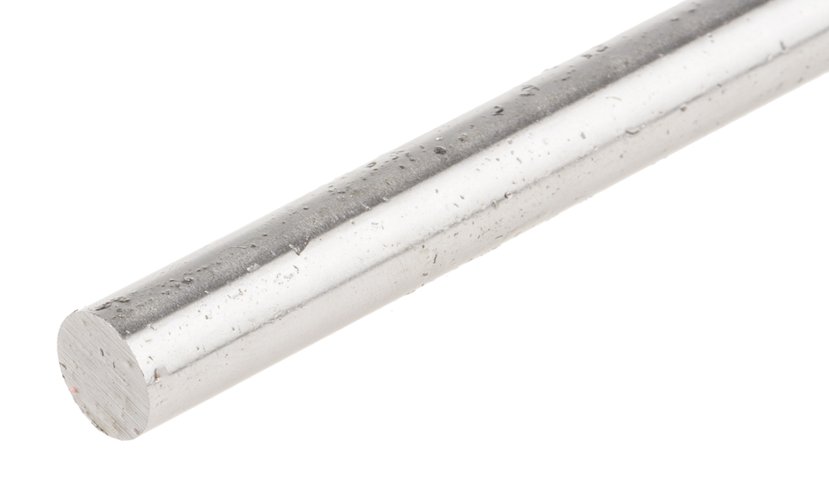 RS PRO Silver Steel Rod 8mm Diameter, 330mm L