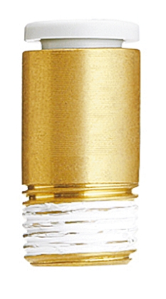 SMC KQ2 Series Straight Threaded Adaptor, M6 Male to Push In 4 mm, Threaded-to-Tube Connection Style
