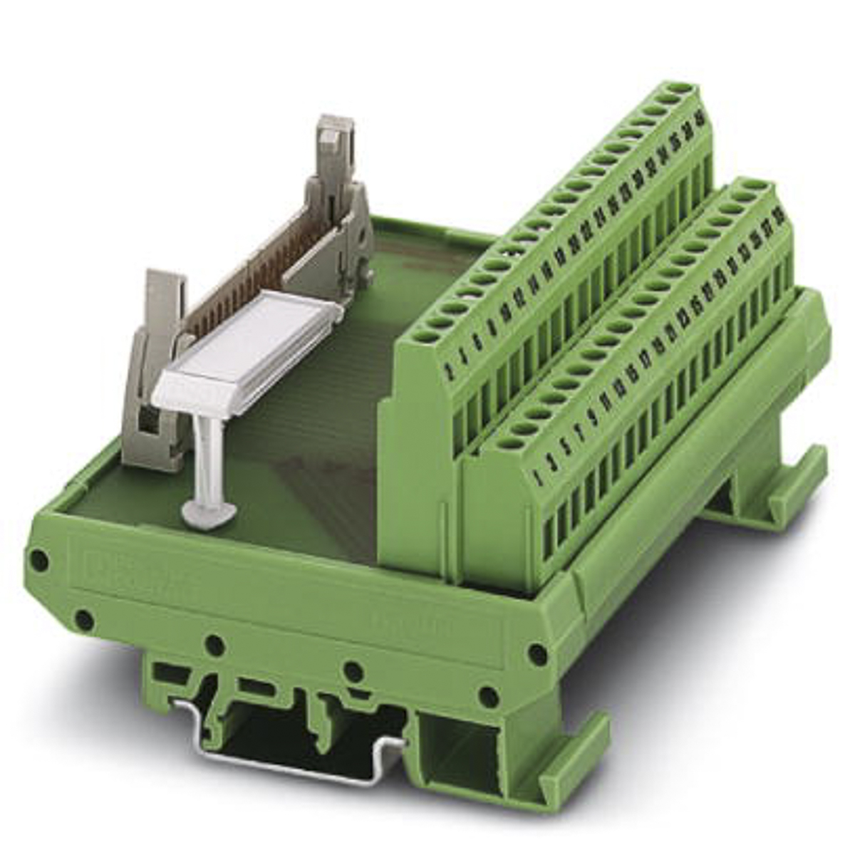 Phoenix Contact FLKM 10 Series 10-Contact Male Interface Module, Flat Ribbon Cable Connector, DIN Rail Mount, 1A