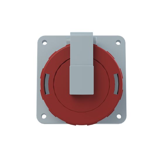 Amphenol Industrial, 2CMA1 IP67, IP69 Red Panel Mount 3P+N+E Angled Industrial Power Socket, Rated At 16A, 415 V