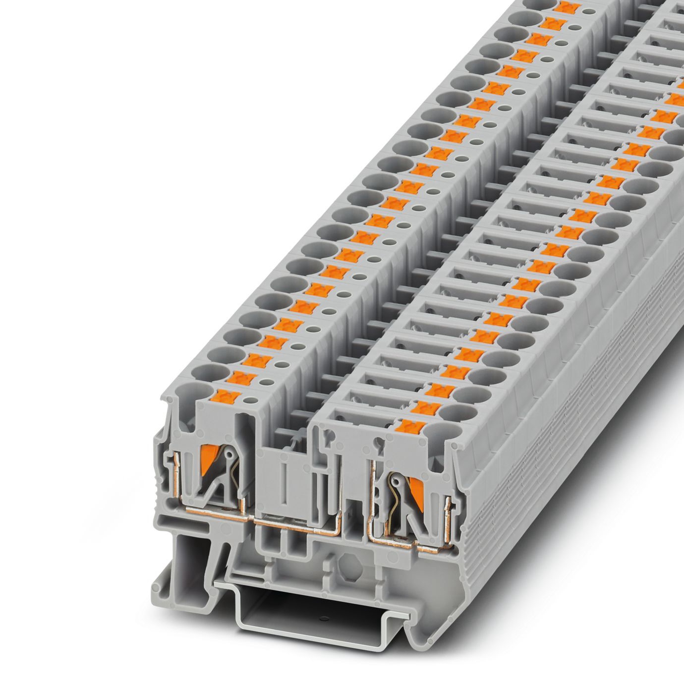 Phoenix Contact 3211922 PT 4-TG Series Grey, Single-Level, Push In Termination