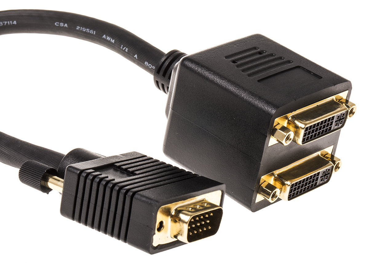 RS PRO AV Adapter, Male VGA to Female DVI-I