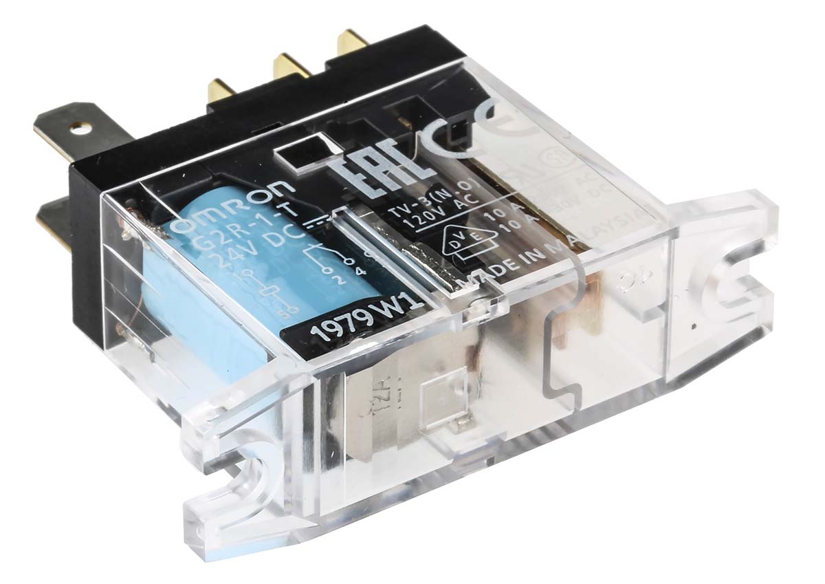 Omron Panel Mount Power Relay, 24V dc Coil, 10A Switching Current, SPDT