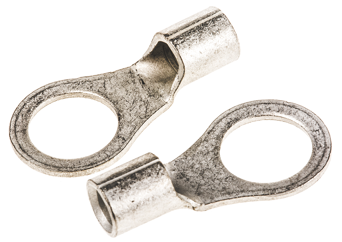 TE Connectivity, SOLISTRAND Uninsulated Crimp Ring Terminal, M10 Stud Size, 6.6mm² to 10.5mm² Wire Size