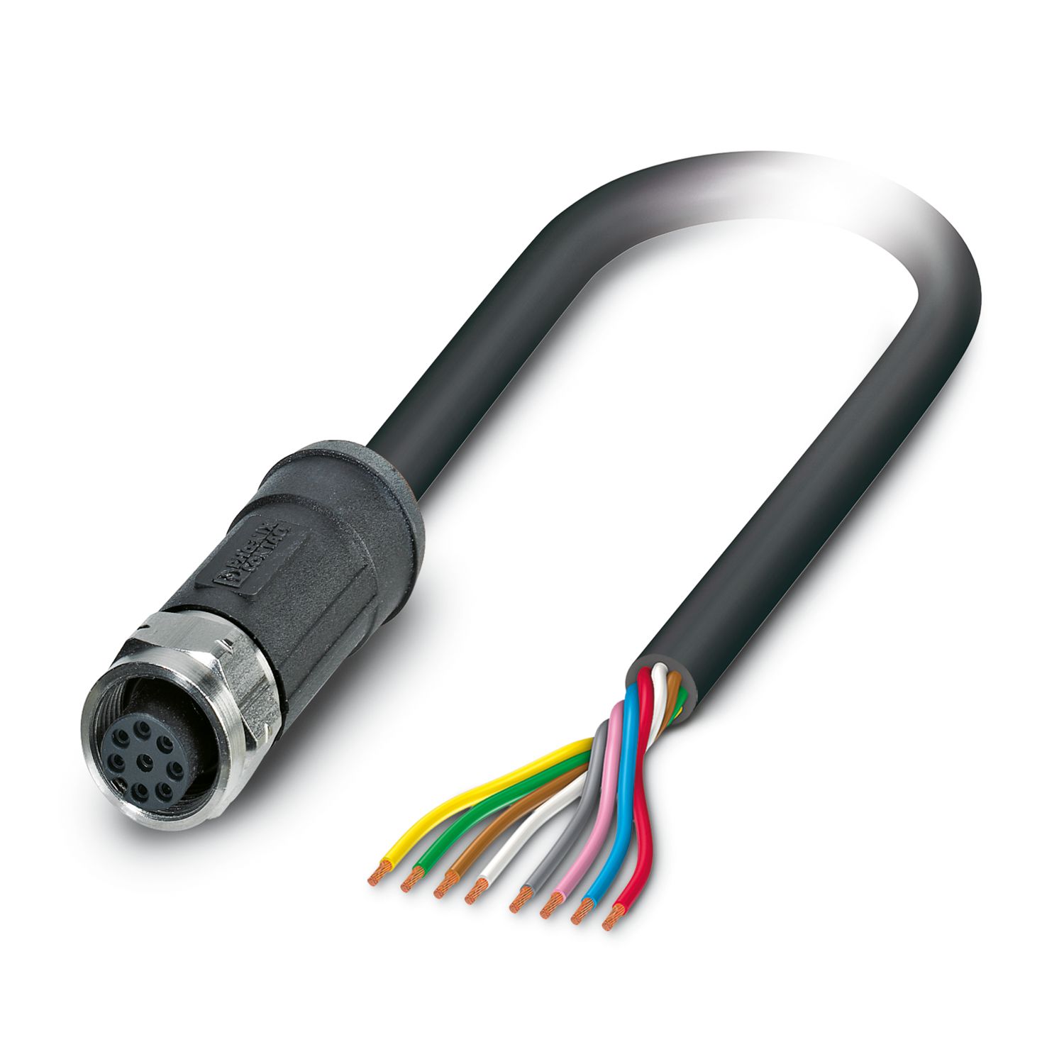 Phoenix Contact Female 8 way M12 to 8 way Unterminated Sensor Actuator Cable, 5 m
