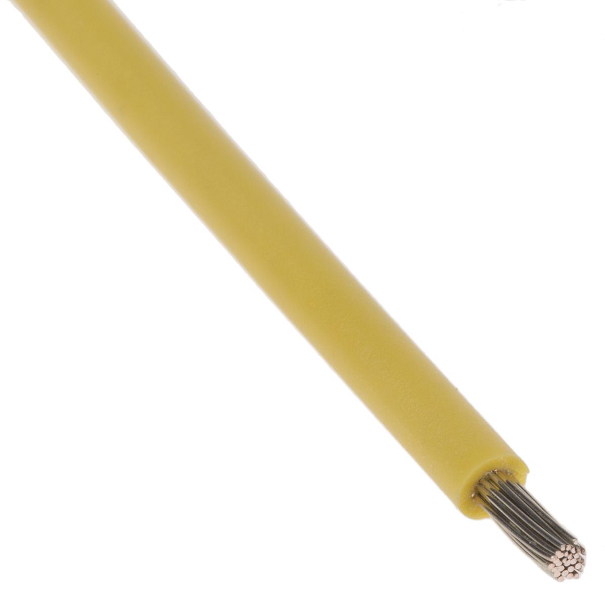 Lapp ÖLFLEX HEAT Series Yellow 1.5 mm² Hook Up Wire, 15 AWG, 19/0.25 mm, 100m, Silicone Insulation, 51005