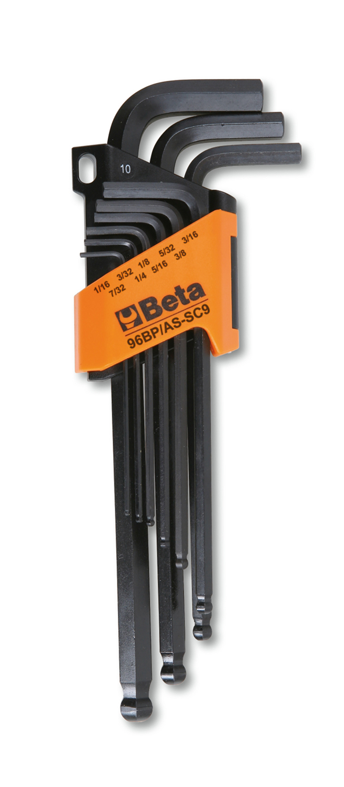 BETA 9 piece L Shape Imperial Hex Key Set, 1/4in