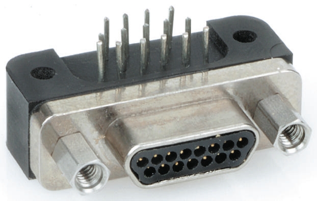 Glenair GMR7580 9 Way Through Hole D-sub Connector Socket, 1.91mm Pitch
