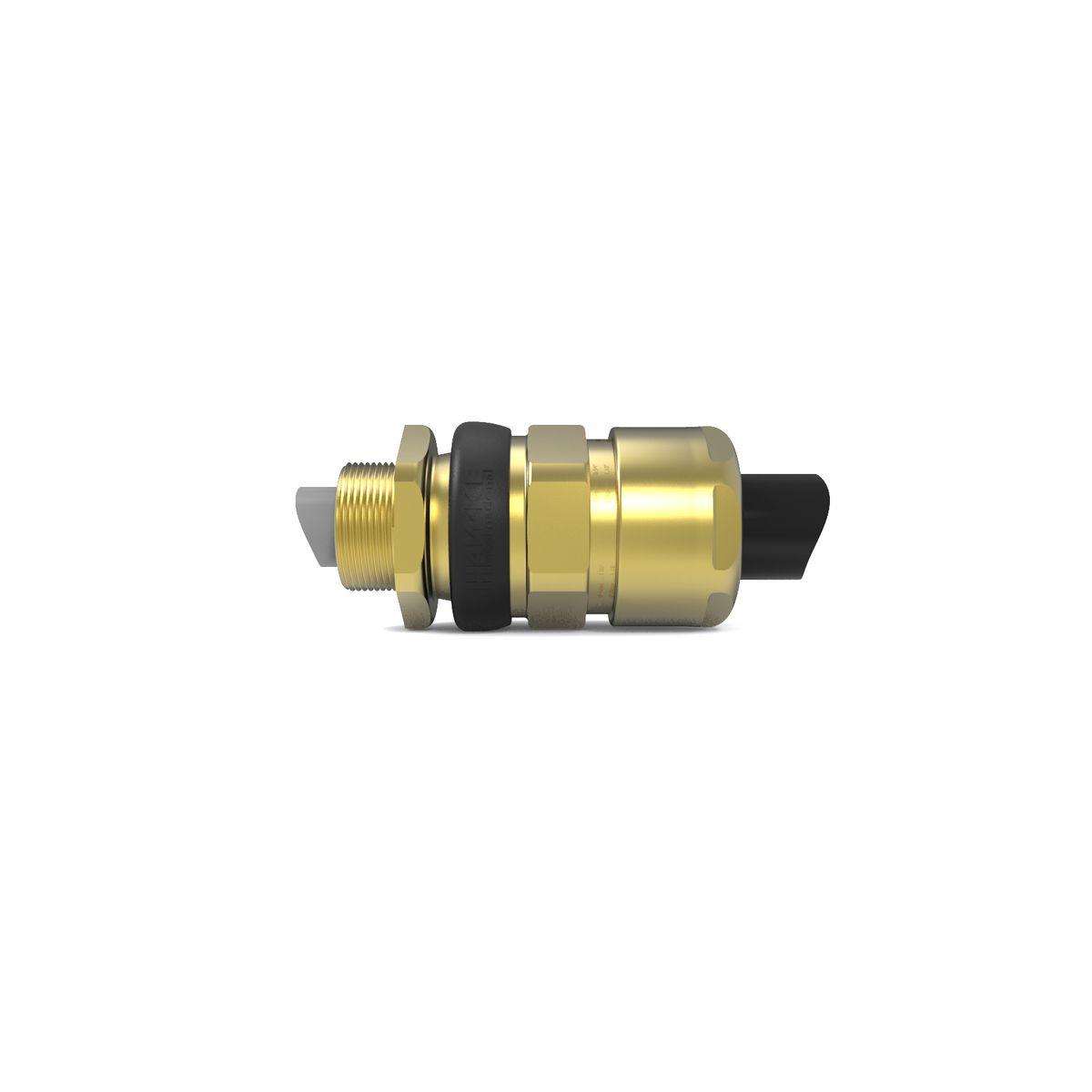 Hawke 501/453/UNIV Series Brass Brass Cable Gland, M63 Thread, 39.9mm min., 56.3 / 54.3mm max., IP66, IP67, IP68