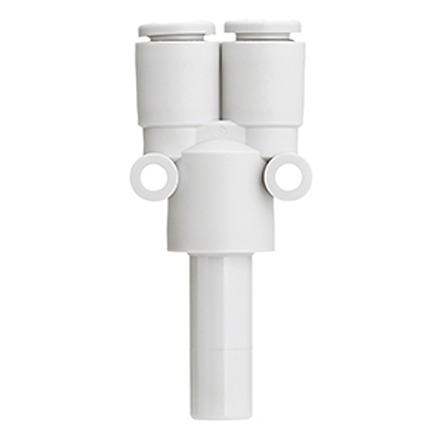 SMC KQ2 Series Y Fitting, Push In 10 mm to Push In 8 mm, Tube-to-Tube Connection Style