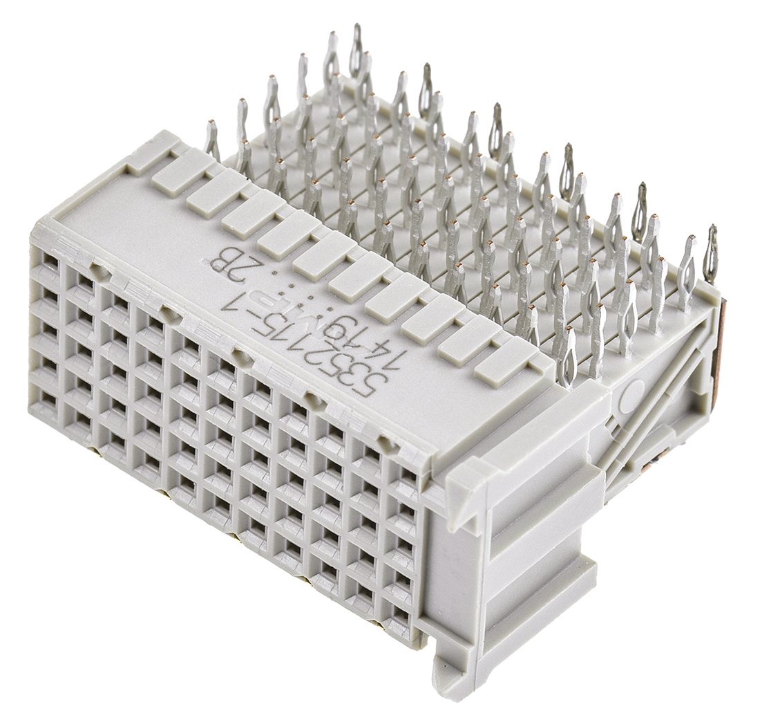 TE Connectivity, Z-PACK HM 2mm Pitch Hard Metric Type C Backplane Connector, Female, Right Angle, 11 Column, 5 Row, 55