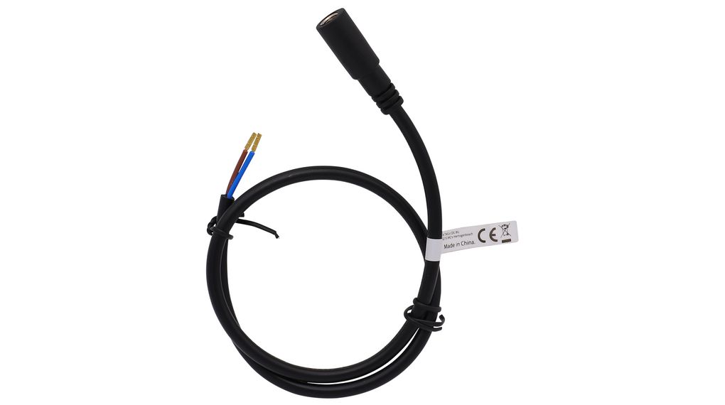 RND Straight DC Socket Plug to Bare End Cable, 300mm