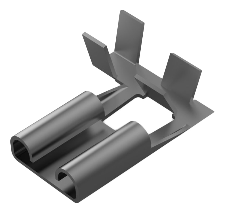TE Connectivity FASTIN-FASTON .312 Uninsulated Female Spade Connector, Flag Terminal, 7.92 x 0.81mm Tab Size, 1mm² to