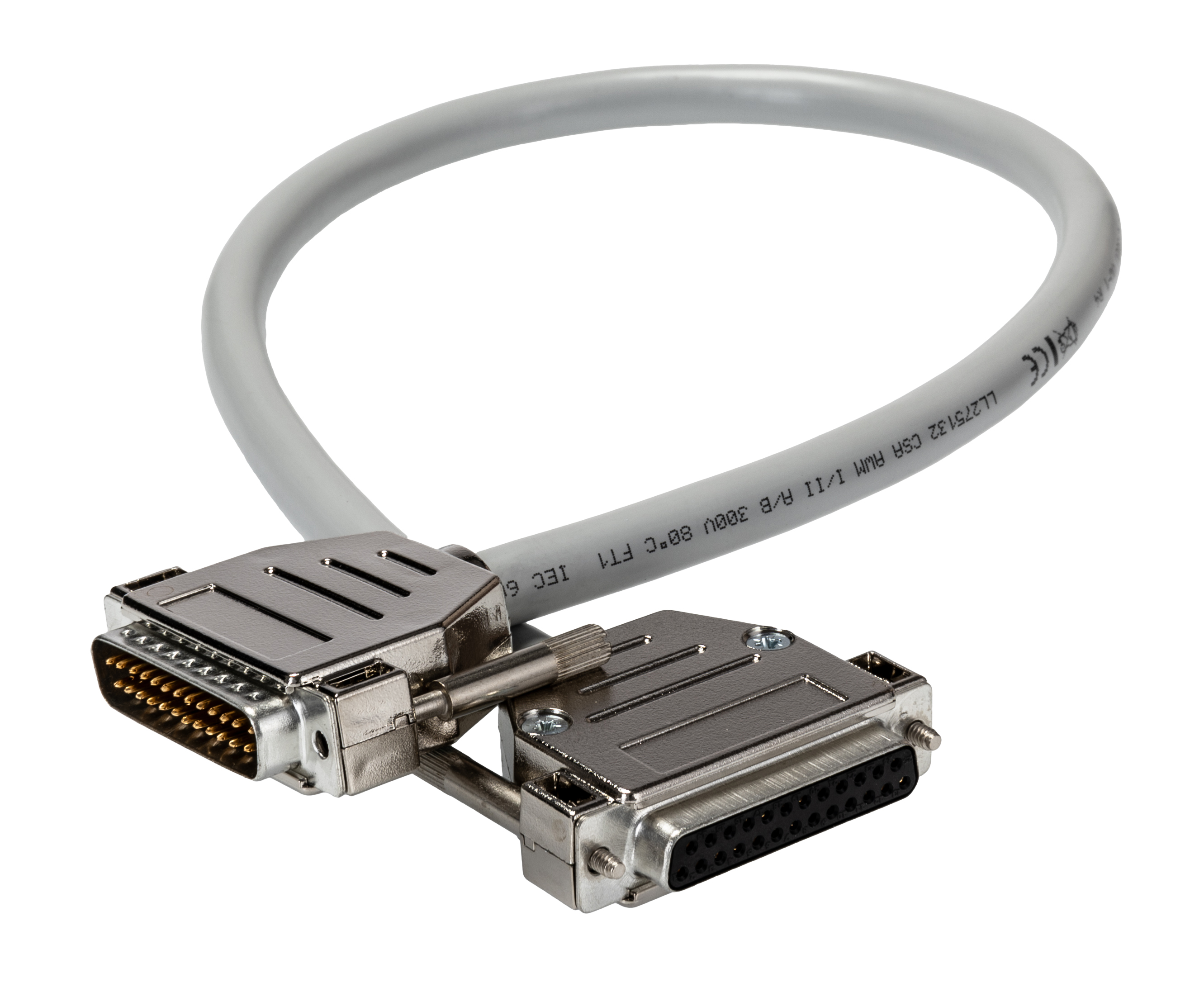 Phoenix Contact Female 25 Pin D-sub to Male 25 Pin D-sub Cable, 0.5m PVC, CABLE-D25SUB/B/S/ 50/KONFEK/S Series