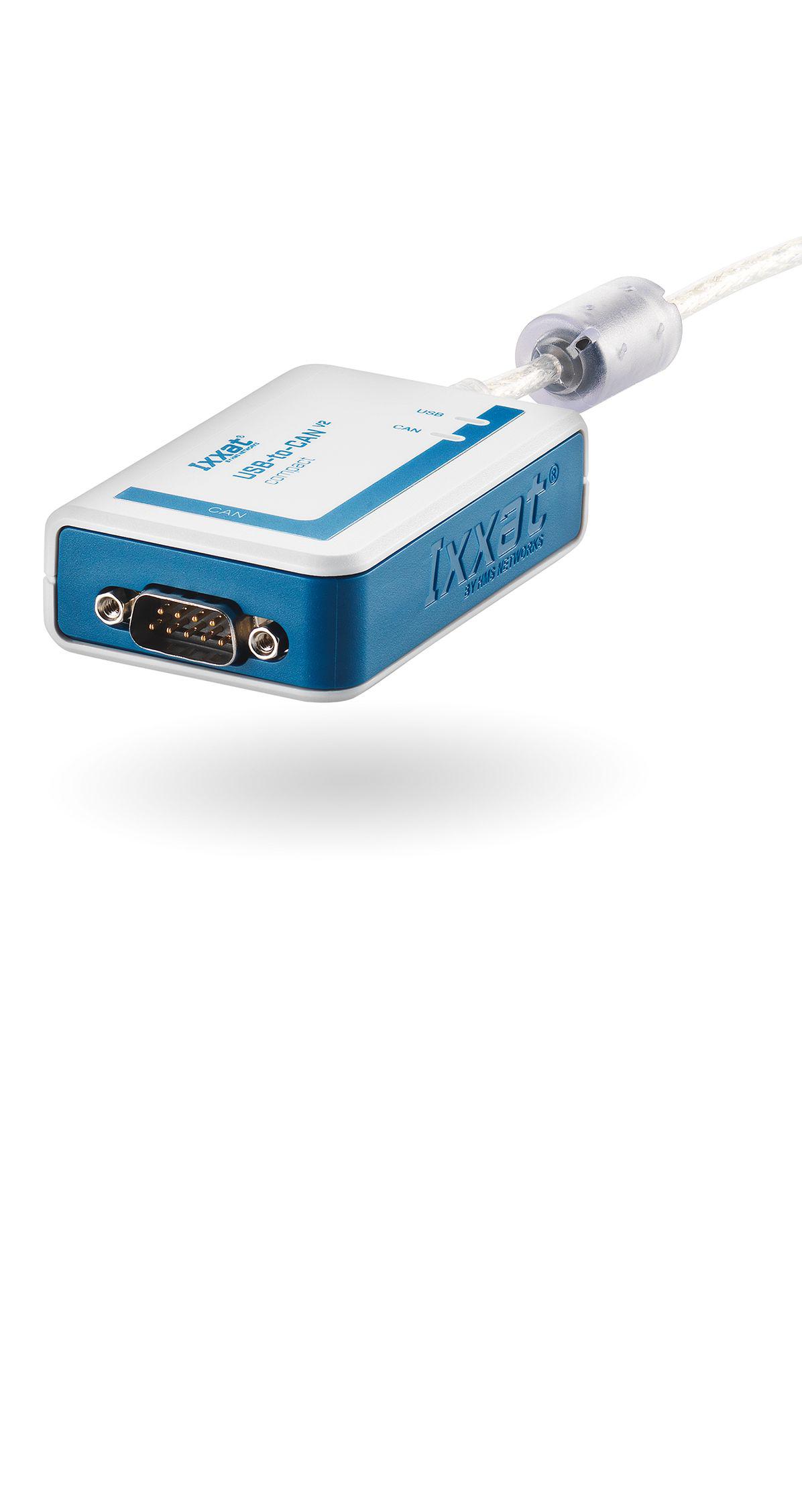 Ixxat CAN USB A Male to D-sub, 9-Pin Male Interface Converter, USB-to-CAN V2 compact