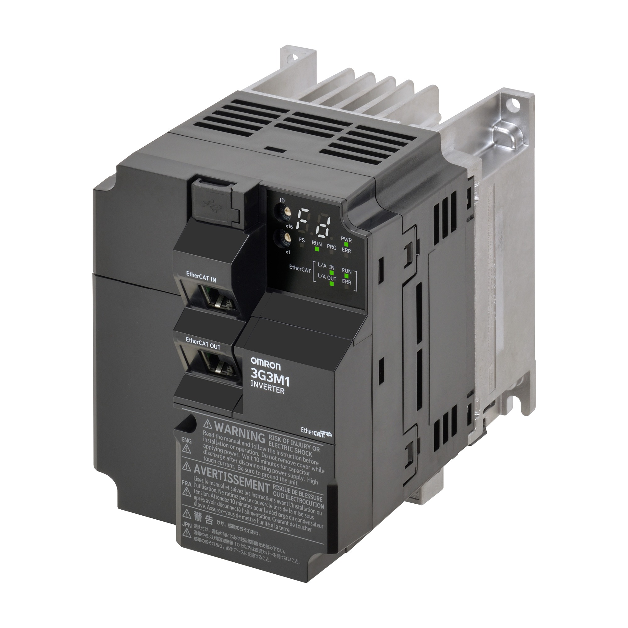 Omron Variable Speed Drive, 22 kW, 3 Phase, M1 Series 400 V ac 2.1 A
