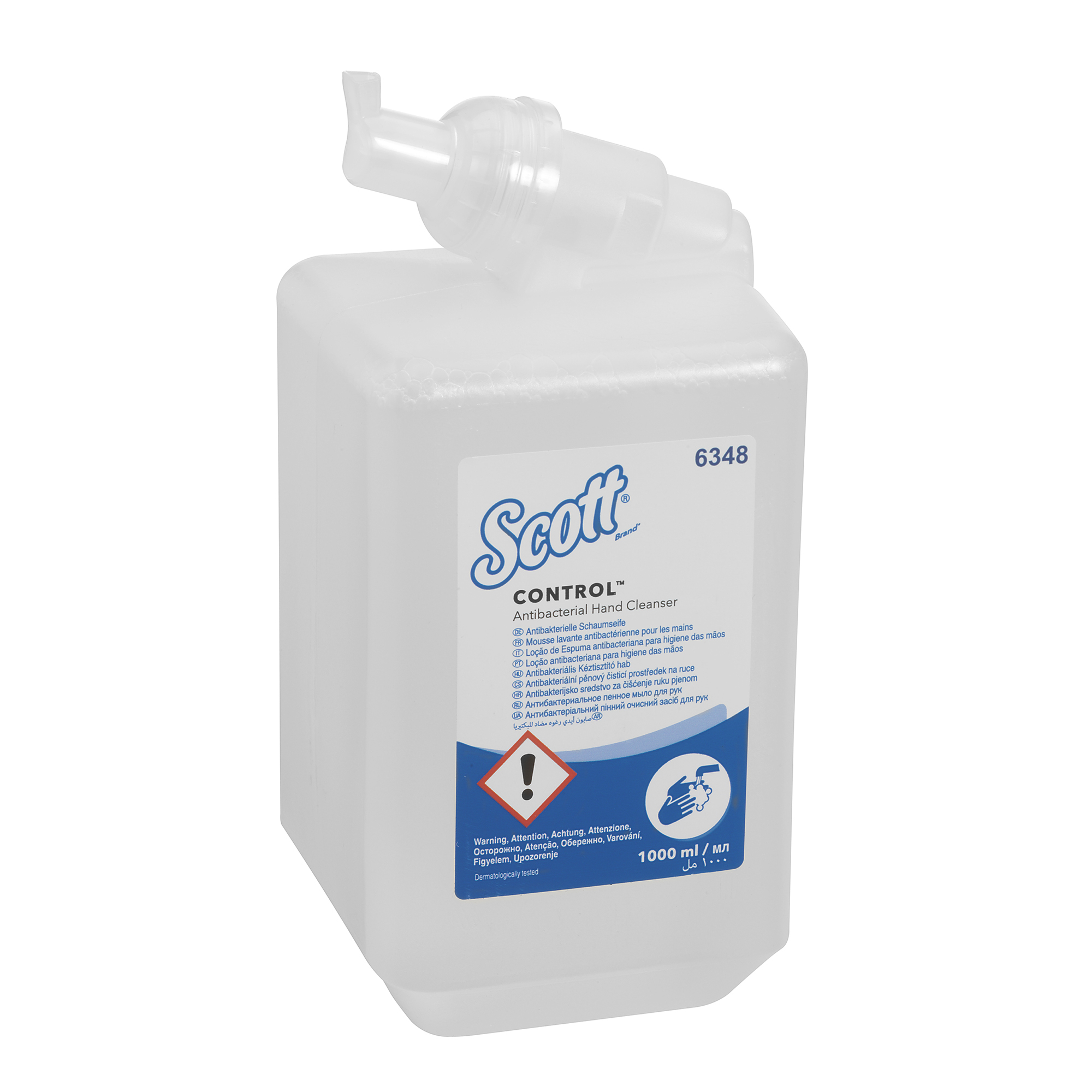 SCOTT Unscented Scott® Foam Antibacterial 6348 Hand Cleaner & Soap with Anti-Bacterial Properties - 1 L Cassette