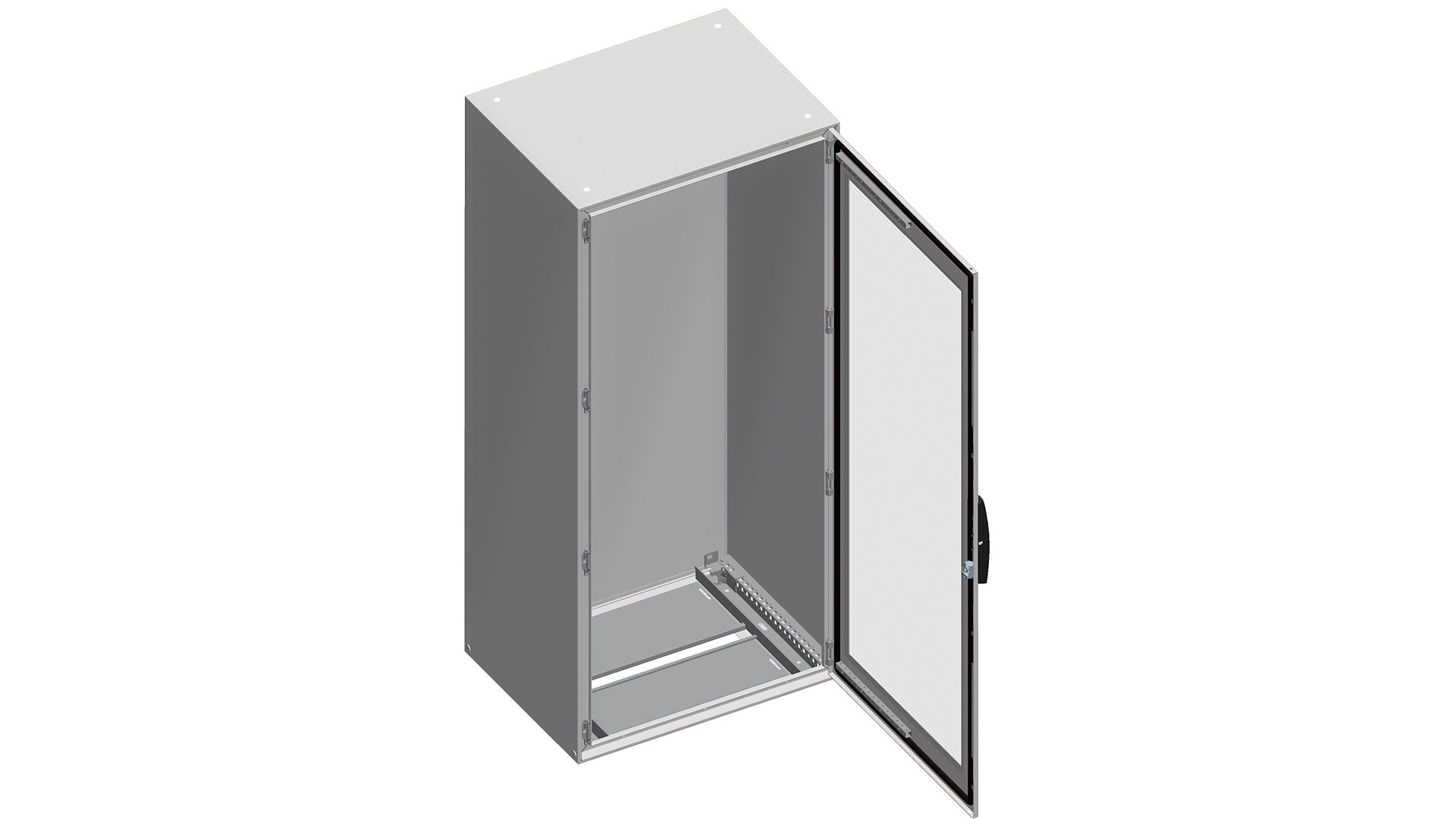 Schneider Electric PanelSeT SM Series Sheet Steel Single-Door-Door Floor Standing Enclosure, Glazed Door Door, IP55,
