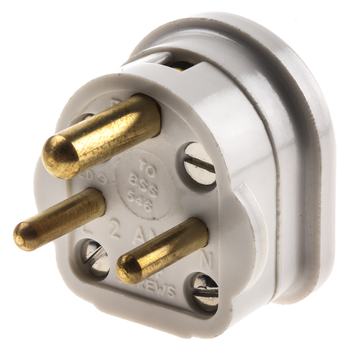 MK Electric UK Mains Plug, 2A White, Cable Mount Urea Formaldehyde