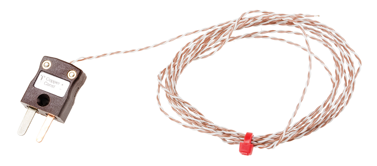 RS PRO Type T Exposed Junction Thermocouple 2m Length, 1/0.315mm Diameter → +250°C