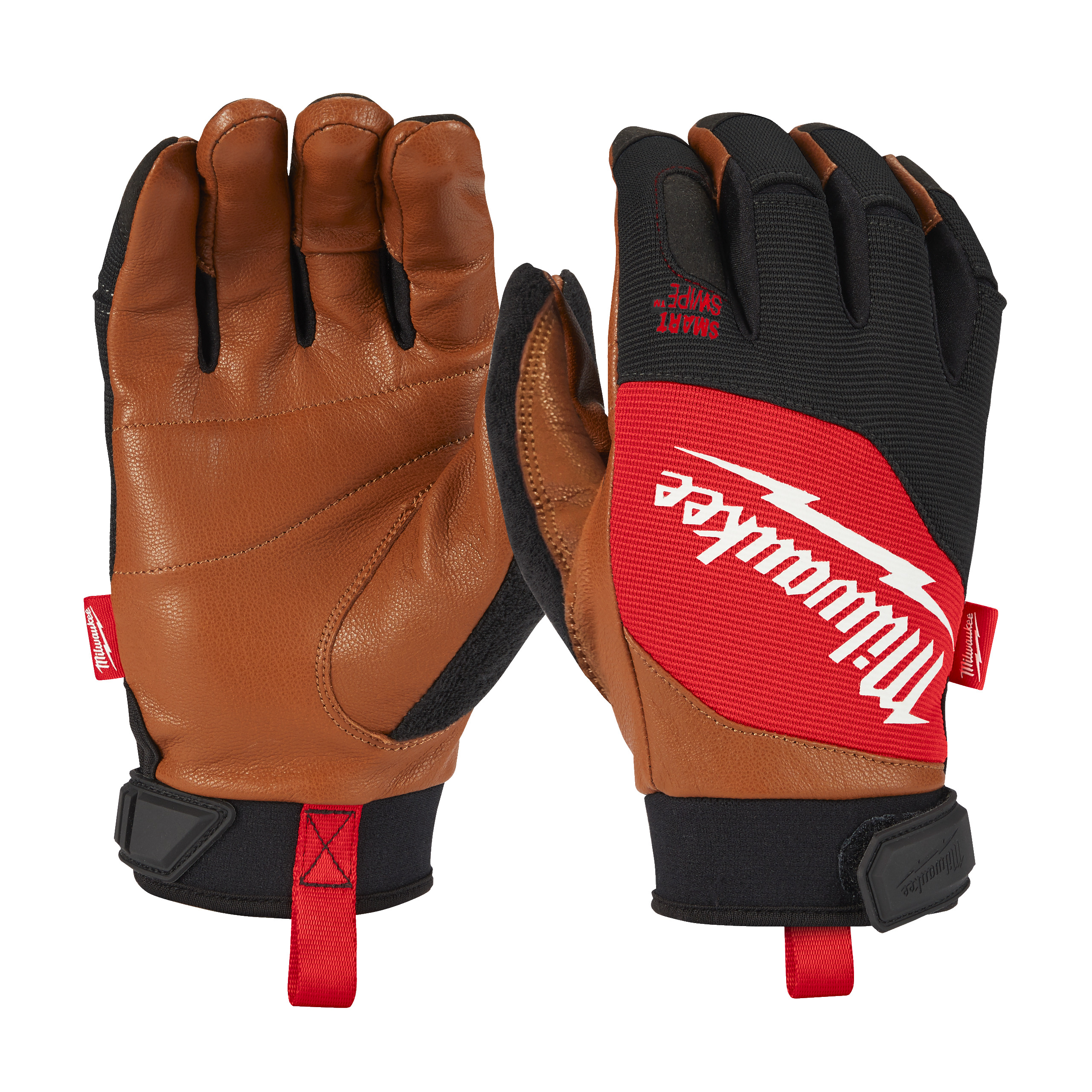 Milwaukee Hybrid Leather Red Leather Glove, Size 9