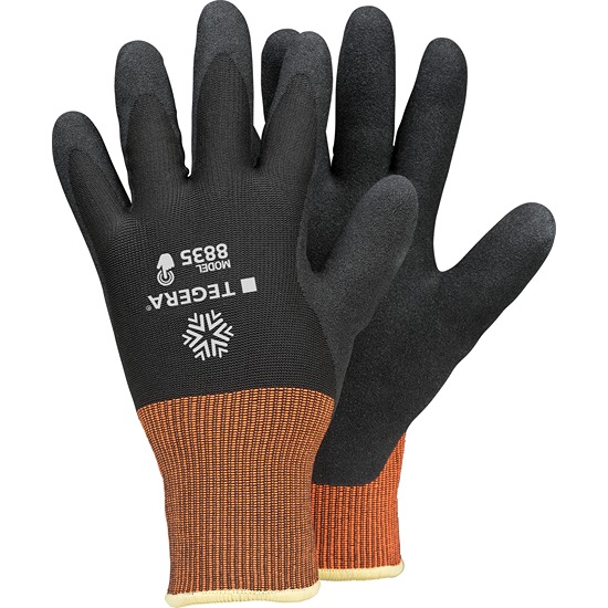 Tegera TEGERA Black, Orange Work Gloves, Size L