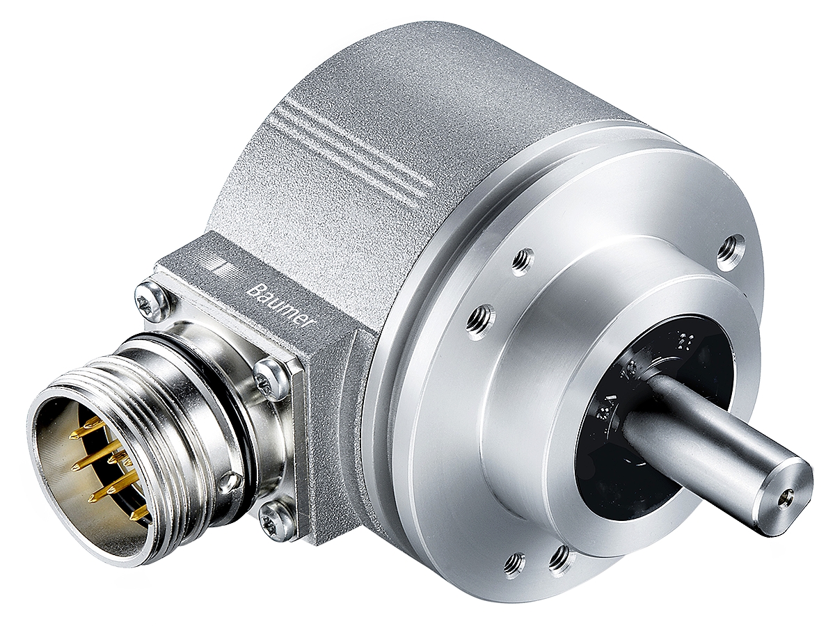 Baumer EIL580 Series Optical Incremental Encoder, 1000 ppr, HTL/Push Pull Signal, Solid Type, 10mm Shaft