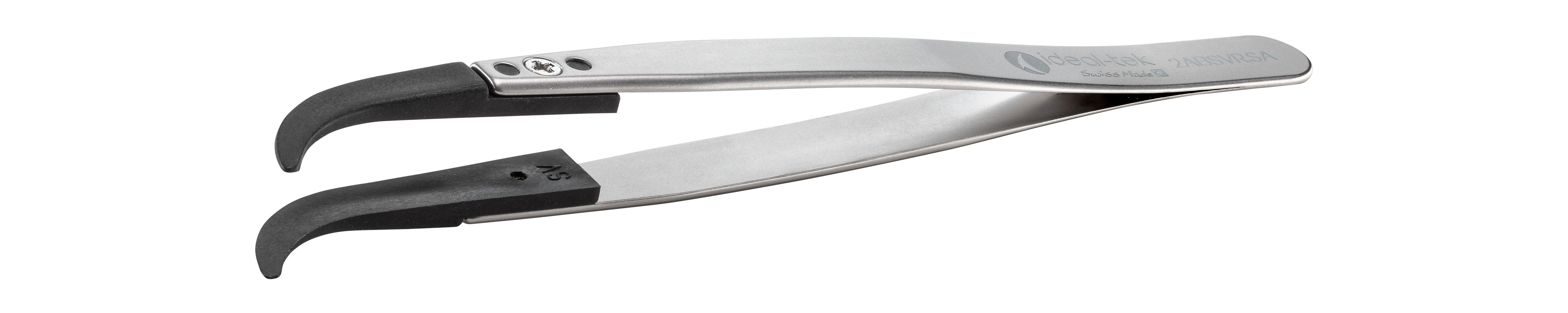 ideal-tek 130 mm, Stainless Steel, Curved, ESD Tweezers