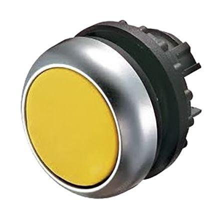 Eaton M22 Series, Yellow Push Button Head, Momentary, 22.5mm Cutout