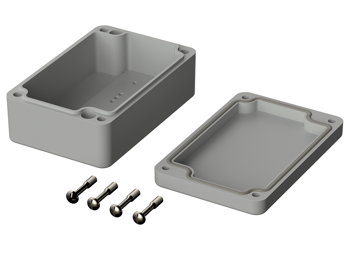 Bopla Euromas Series Light Grey ABS Enclosure, IP66, Light Grey Lid, 98 x 64 x 36mm
