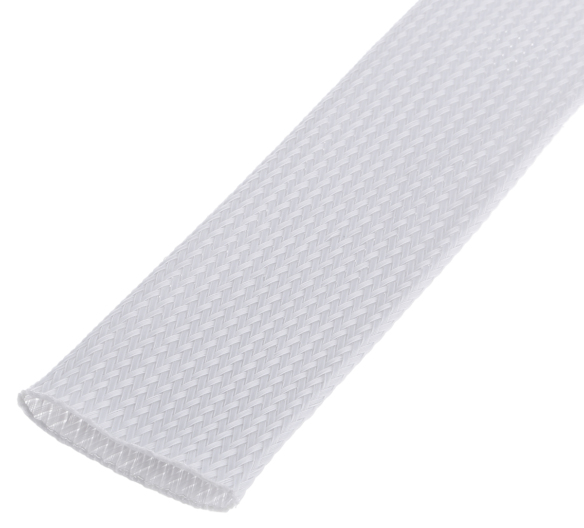 RS PRO Expandable Braided PET Grey Cable Sleeve, 50mm Diameter, 5m Length