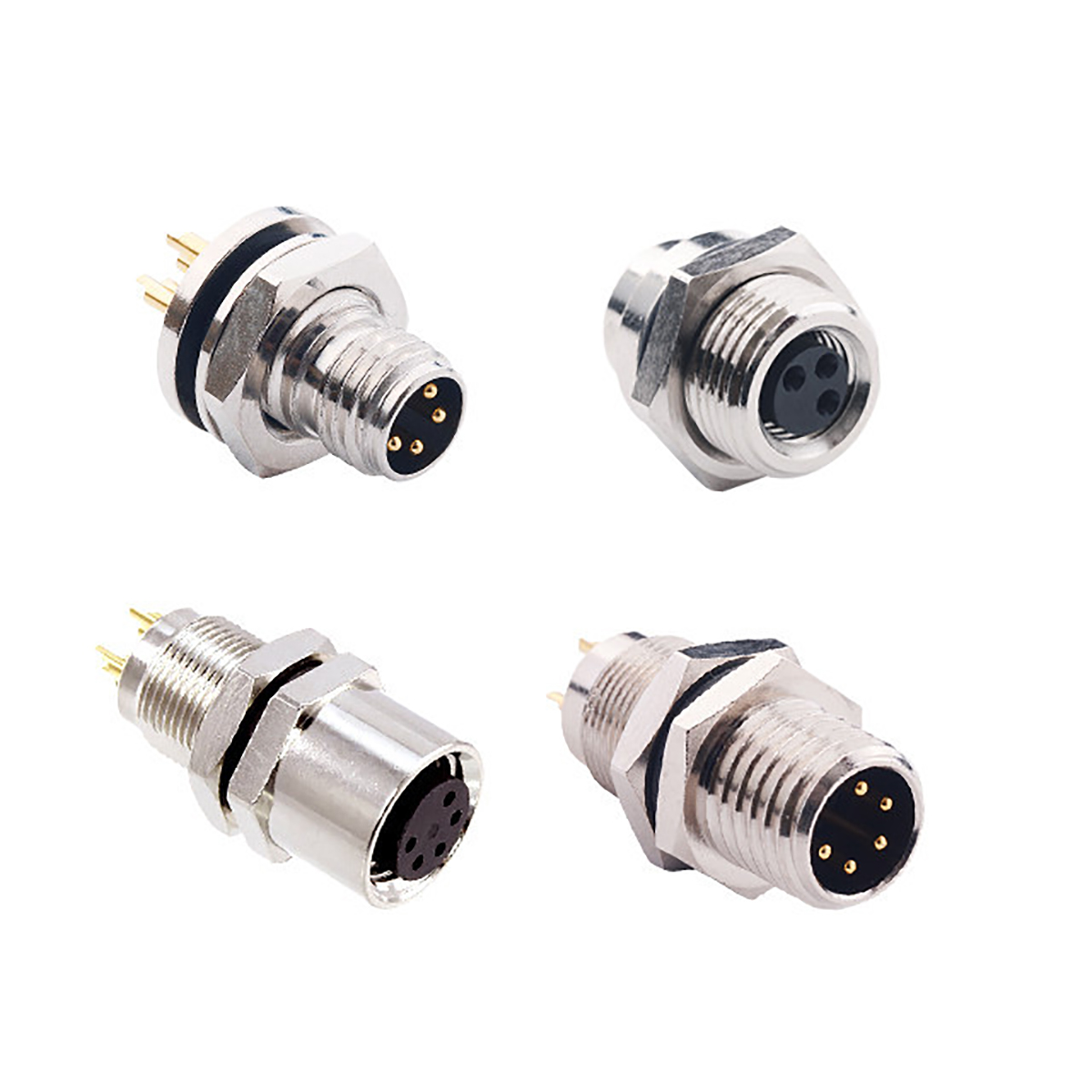 Norcomp Circular Connector, 4 Contacts, Cable, M8 Connector, Plug, Male, IP67, M Series