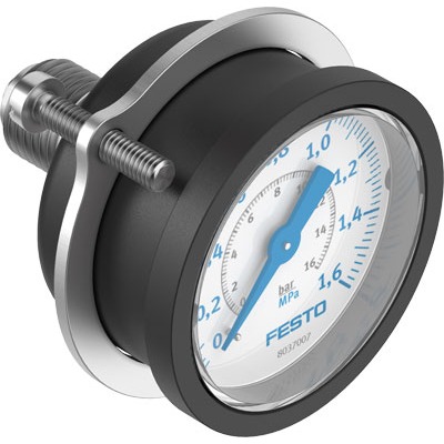 Festo G 1/4 Analogue Pressure Gauge 16bar Panel 40mm Outside Diameter