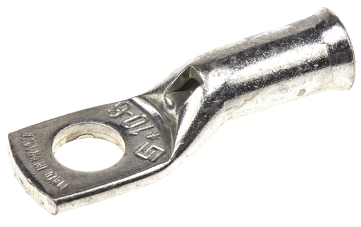 TE Connectivity, XCT Uninsulated Ring Terminal, 6mm Stud Size, 10mm² to 10mm² Wire Size