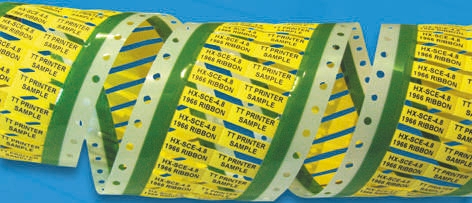 TE Connectivity HX-SCE on Yellow Heatshrink Labels, 50mm Label Length, 6.4mm Label Width
