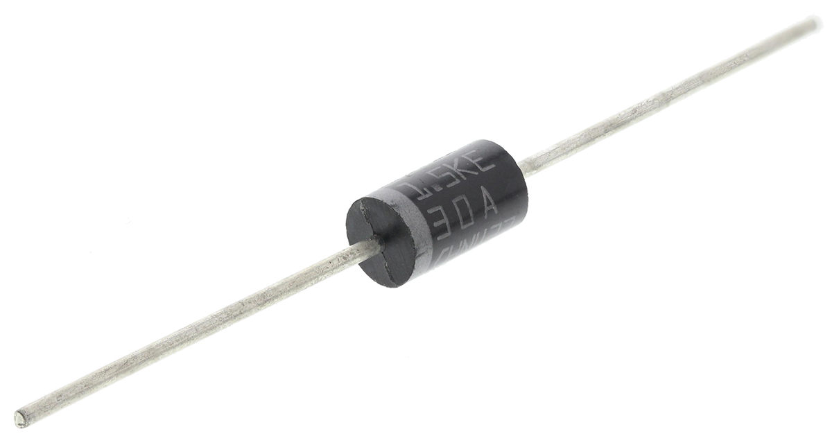 STMicroelectronics 1.5KE30A, Uni-Directional TVS Diode, 1500W, 2-Pin DO-201
