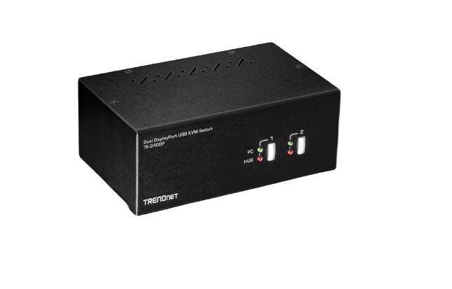Trendnet 2 Port Dual Monitor USB DVI KVM Switch, 3.5 mm Jack 3840 x 2160 Maximum Resolution