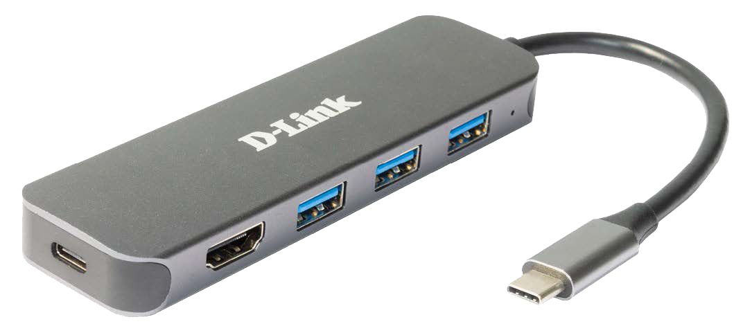 D-Link 4 Port USB 1.1, USB 2.0, USB 3.0 USB C USB C Hub, USB Bus Powered, 118 x 35 x 13.5mm