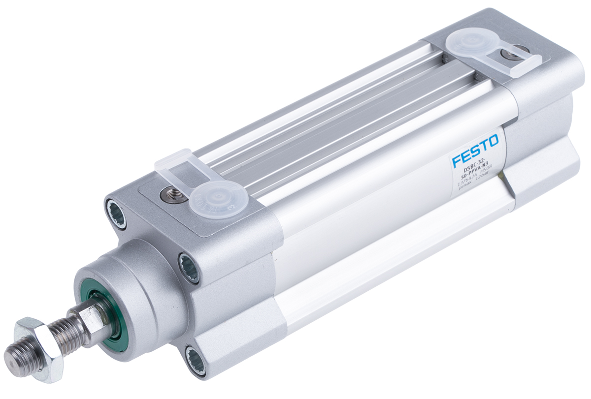 Festo Pneumatic Piston Rod Cylinder - 1376424 32 mm Bore, 50 mm DSBC Series, Double Acting Acting