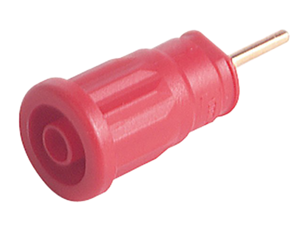 Hirschmann Test & Measurement Red Female Banana Socket, 4 mm Connector, Solder Termination, 24A, 1000V ac/dc, Gold