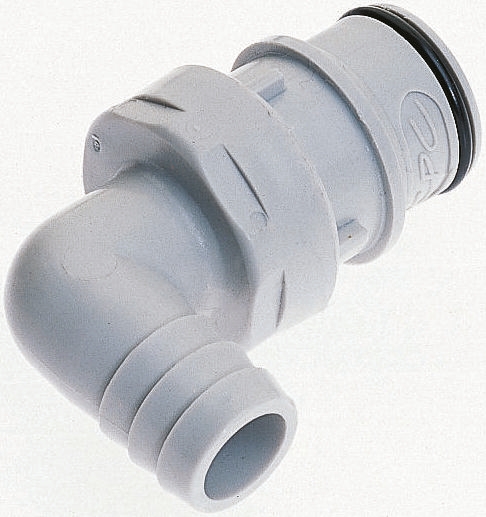 Colder Products Hose Connector, Elbow Hose Tail Coupling 1/2in ID, 4.2 bar