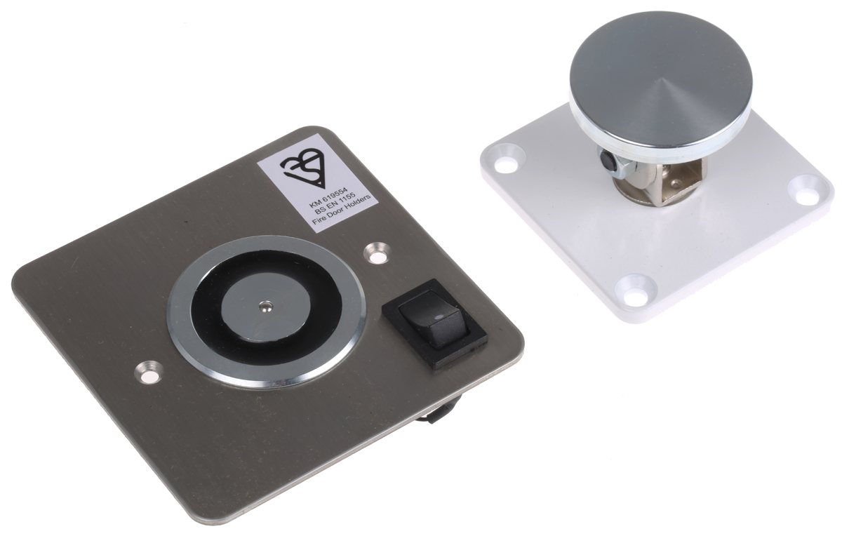 RS PRO Single Door Access Control Door Magnet, 100lb Holding Force 24V dc