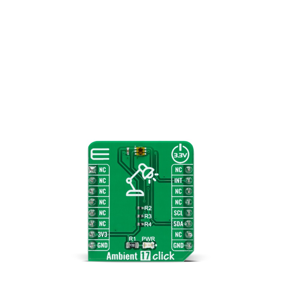 MikroElektronika Ambient 17 Click Ambient Light Sensor Add On Board for TSL2572 mikroBUS Socket